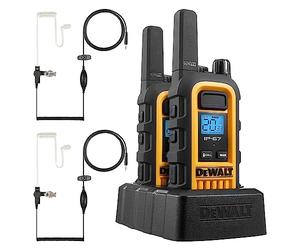 DEWALT DXFRS300 1 Watt Heavy Duty Walkie Talkies with Headsets - Waterproof, Shock Resistant, Long Range & Rechargeable Two-Way Radio with VOX (2 Pack)