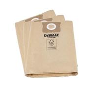 DEWALT DXVA19-4201 - Bolsas de polvo para aspiradora Dewalt DXV23PTA en seco y húmedo, fácil de colocar para una mínima interrupción de limpieza, paquete de 3