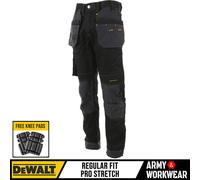 Dewalt Elástico Pantalón Cartuchera Bolsillo Trabajo Corte Normal + Free