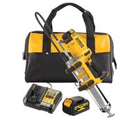 DEWALT Engrasadora 18V XR 2 velocidades con batería 5Ah, DCGG581P1G-QW | Engrasadora 18V XR de 2 velocidades, 690 bar, 255 ml/min, manguera de 1,2 m, LED integrada, batería de 5Ah y bolsa blanda.