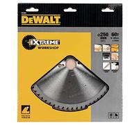 DEWALT EXTREME WORKSHOP Hoja de Sierra Circular 250 mm x 30 mm 60T, DT4351-QZ