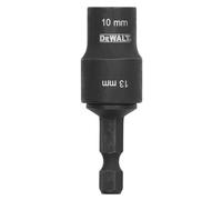 DEWALT FLEXTORQ - Enchufe y extensión corta, 2 en 1, 10 mm y 13 mm, destornillador de tuerca de doble extremo (DWADEND1013MM)