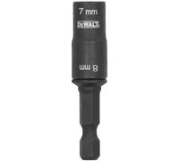 DEWALT FLEXTORQ - Enchufe y extensión corta, 2 en 1, 7 mm y 8 mm, destornillador de tuerca de doble extremo (DWADEND78MM)