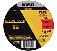 Dewalt FlexVolt 4-1/2 pulg. X .045 in. X 7/8 in. T1 5PK Rueda de corte