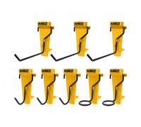 DEWALT Gancho para herramientas de mano, paquete de 8 ganchos de pared resistentes para organizar herramientas eléctricas, manuales y de jardín en tu taller, garaje o sótano