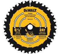 DEWALT Hoja de sierra circular, 6 1/2 pulgadas, 24 dientes, marco (DWA161224)