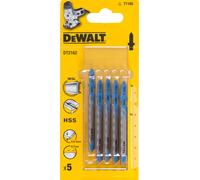 DeWALT Hoja de sierra HSS, para aluminio (4 a 15 mm), 100 mm (5 piezas) DT2163