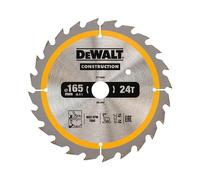 DEWALT Hoja de Sierra para Aplicaciones de Construcción sin Cable, 165mm, 24 D