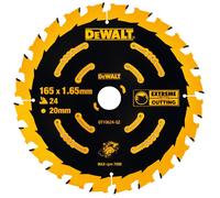 DeWALT Hoja de sierra para sierras AKU para cortar aluminio, ATB +20°, 165 x 20 mm, 40 dientes DT10640