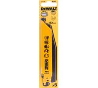 DeWALT Hojas de sierra bimetálicas para metales de hasta 3 mm (aptas para sierras de batería) 152 mm (5 piezas) DT2346