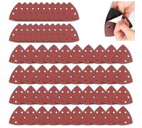 Dewalt - Juego de 60 almohadillas de lijado multiherramienta | Almohadillas de lijado multiherramienta compatibles | Papel de lija triangular de 6 agujeros, grano 40-400 para madera, metal y bricolaje