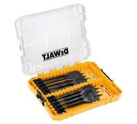 DeWalt DT70751-QZ DT70751-QZ-Tough Case Mediana con 9 Brocas de Pala para Madera. Ø 12, 14, 16, 18, 20, 22, 25, 28, 32 mm (Env. 9 Ud.)