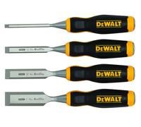 DeWalt Juego de cinceles y cinceles (4 Piezas, Hoja lacada de Acero al Carbono)