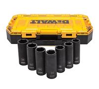 DEWALT Juego de llaves de impacto profundo, 7 piezas, 1/2" Drive Metric (DWMT74737)