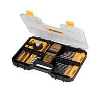 DEWALT DT71569-QZ - Juego TSTAK de 100 piezas para taladrar y atornillar en mampostería, metal y madera, Puntas, Brocas y Accesorios en Estuche Tough Case