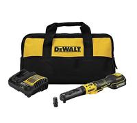 DEWALT Juego de trinquete inalámbrico MAX XR de 20 V, trinquete de cabeza sellada de 3/8 pulgadas y 1/2 pulgada, batería y cargador incluidos (DCF510GE1)