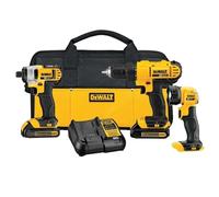 DEWALT Kit combinado de taladro inalámbrico de 20 V MAX*, 3 herramientas (DCK340C2)