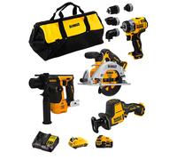 DeWALT Kit D12K401 (DCS512 + DCS312 + DCD703 + DCH072 + 1 x 3,0 Ah + 1 x 5,0 Ah + DCB107 + Bolsa)