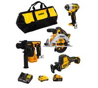 DeWALT Kit D12K402 (DCS512 + DCS312 + DCF801 + DCH072 + 1 x 3,0 Ah + 1 x 5,0 Ah + DCB107 + Bolsa)