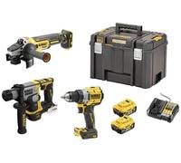 DeWalt - Kit de 3 herramientas XR 18 V 5 Ah sin escobillas atornilladora DCD800 + perforadora SDS Plus DCH172 + amoladora angular DCG405-DCK355P2T-QW