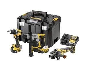 DeWalt - Kit de 3 herramientas XR 18 V 5 Ah sin escobillas atornilladora DCD800 + perforadora SDS Plus DCH172 + amoladora angular DCG405-DCK355P2T-QW