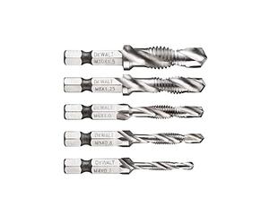 DeWalt - Kit de Brocas Roscada Métrica X: 5 unids (M4, M5, M6, M8 y M10)