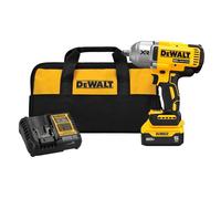 DEWALT Kit de llave de impacto inalámbrica de 20 V MAX, 20 V máximo, anillo de cerdo de 1/2 pulgada con velocidad de 4 modos, incluye batería, cargador y bolsa de kit (DCF900P1)