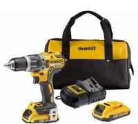 DEWALT Kit de taladro de martillo sin escobillas, incluye 2 baterías de 2 Ah con bolsa de kit y cargador