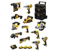 DeWALT Kit DWK1202 (DCD796 + DCH273 + DCG405 + DCF887 + DCF889H + DCS331 + DCS391 + DCS355 + DCP580 + DCS369 + DCL050 + DCF620 + 3 Baterías de 5,0 Ah + Cargador + Carro 3en1)
