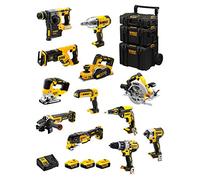 DeWALT Kit DWK1203 (DCD996 + DCH273 + DCG405 + DCF887 + DCF889H + DCS334 + DCS570 + DCS355 + DCP580 + DCS367 + DCL050 + DCF620 + 3 Baterías de 5,0 Ah + Cargador + Carro 3en1)