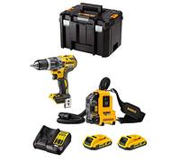 DeWALT Kit DWK212 (Taladro Percutor DCD796 + Aspirador DWH161 + 2 Baterías de 2,0 Ah + Cargador + TSTAK VI)