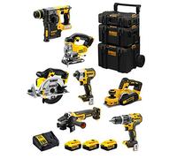 DeWALT Kit DWK700 (DCD796 + DCH273 + DCG405 + DCF887 + DCS331 + DCS391 + DCP580 + 3 Baterías de 5,0 Ah + Cargador + Carro 3en1)