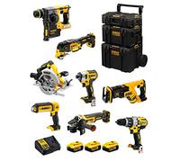DeWALT Kit DWK803 (DCD996 + DCH273 + DCG405 + DCF887 + DCS355 + DCS367 + DCS570 + DCL050 + 3 Baterías de 5,0 Ah + Cargador + Carro 3en1)