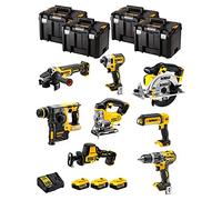 DeWALT Kit DWK804T (DCD796 + DCH273 + DCG405 + DCF887 + DCS331 + DCS369 + DCS391 + DCL050 + 3 Baterías de 5,0 Ah + Cargador + 4 x TSTAK VI)