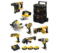 DeWALT Kit DWK805 (DCD996 + DCH273 + DCG405 + DCF887 + DCS334 + DCS367 + DCS570 + DCL050 + 3 Baterías de 5,0 Ah + Cargador + Carro 3en1)