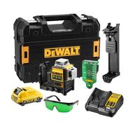 DEWALT Nivel Láser de Línea Cruzada Verde, 12V XR, 3x 360º con batería 2Ah, DCE089D1G-QW
