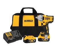Dewalt - Llave de impacto de 20 V, sin cable, 1/2 pulgadas, 2 baterías y cargador incluido (DCF891P2)