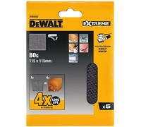 DeWALT Malla de lijado, Velcro, 115 x 115 mm, P80 (5 uds) DTM3022