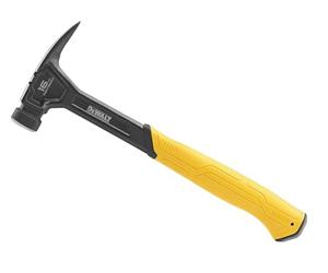 Dewalt Martillo de cara lisa Rip Claw de 454 g, construcción de acero de una pieza y eje de acero grueso tratado térmicamente para una durabilidad completa en el lugar de trabajo