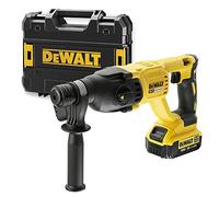 DEWALT Martillo Electroneumático sin Escobillas XR 18V SDS-Plus, 3 Modos, 2.6J, 1550rpm, Incluye Maletín TSTAK, Batería 4Ah y Cargador, Diámetro Máx. de Perforación 26mm, DCH133M1-QW