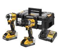 DeWalt DCK2050H2T-QW Juego combinado Taladro atornillador a batería DCD805 18V 5,0Ah PowerStack + Taladro de impacto DCF850