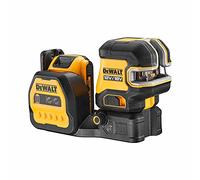 DeWalt - Nivel Láser autonivelante VERDE de líneas en cruz + 5 puntos XR 18V/12V con batería 18V Li-Ion 2Ah