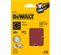 DeWALT Papel de lija 115 x 115 mm, P180, Velcro (25 uds) DT3034