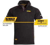 Camisa Polo DeWalt Negra De Secado Rápido PWS Para Hombre De 2 Botones Trade Pro