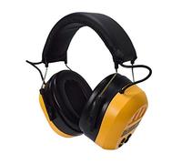 DEWALT Protección auditiva recargable por Bluetooth, negro/amarillo, diadema ajustable, NRR 25