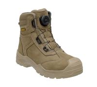 DEWALT Richardson BOA Fit System - Botas de trabajo de seguridad para hombre, piel nobuk, resistentes al agua, ajuste ancho, puntera de acero, botas de trabajo de seguridad, Piedra, 47 EU