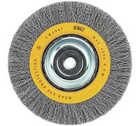 DEWALT Rueda de alambre, 8 pulgadas, engarzada, eje de 5/8 pulgadas, cara ancha, 014 pulgadas (DW4907)