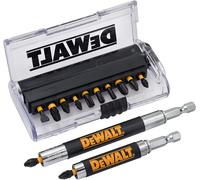 DEWALT Set 12 Piezas Inserciones Impact Torsion Y 2 Adaptadores Imanes Con Guía
