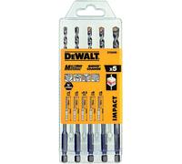 DEWALT Set 5 Consejos Pared Madera PVC Base Hexagonal 1/4 Talla: 4-5-5, 5-6-8mm