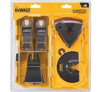 DeWALT Set (8 piezas) para herramientas oscilantes (1x DT20700, 1x DT20701, 1x DT20704, 1x DT20705, DT20710, 3x papel de lija 93 x 93 mm) DT20731